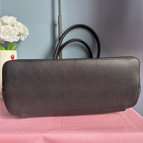 Kate Spade Post Street Halsey Black Leather Work Tote Bag - Picture 10 of 12